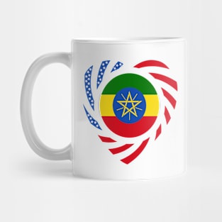 Ethiopian American Multinational Patriot Flag (Heart) Mug